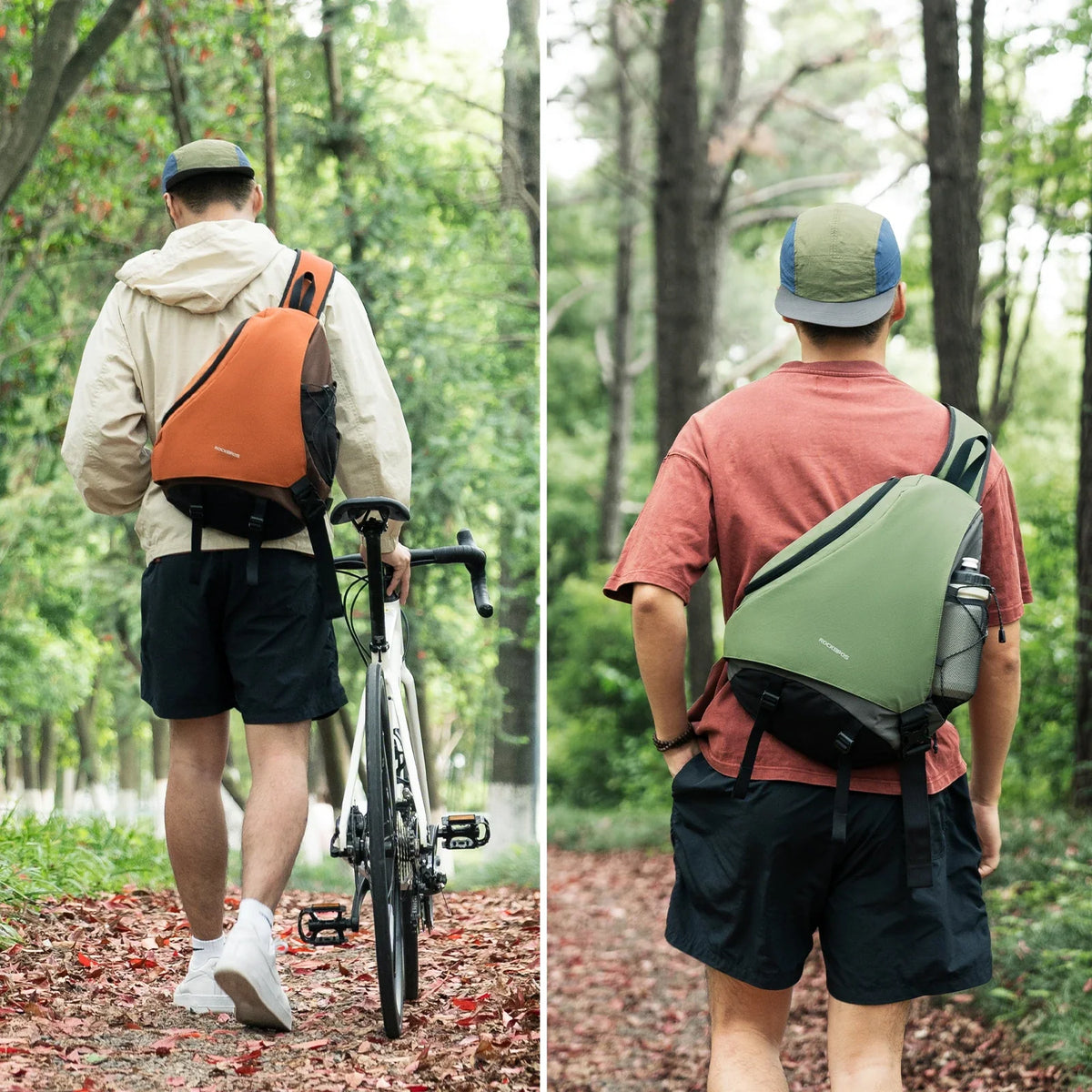 ROCKBROS Sling Bag Duża, Sling Plecak z zapięciem magnetycznym, Torba Crossbody
