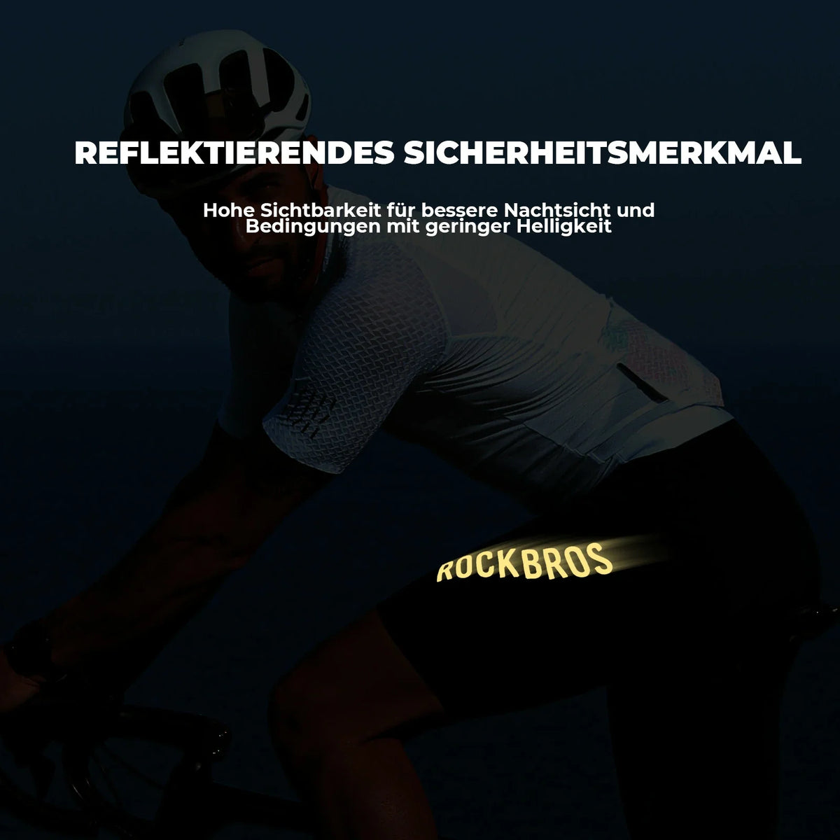 ROCKBROS Spodenki z szelkami rowerowe z wkładką dla mężczyzn, Bezszwowe Oddychające