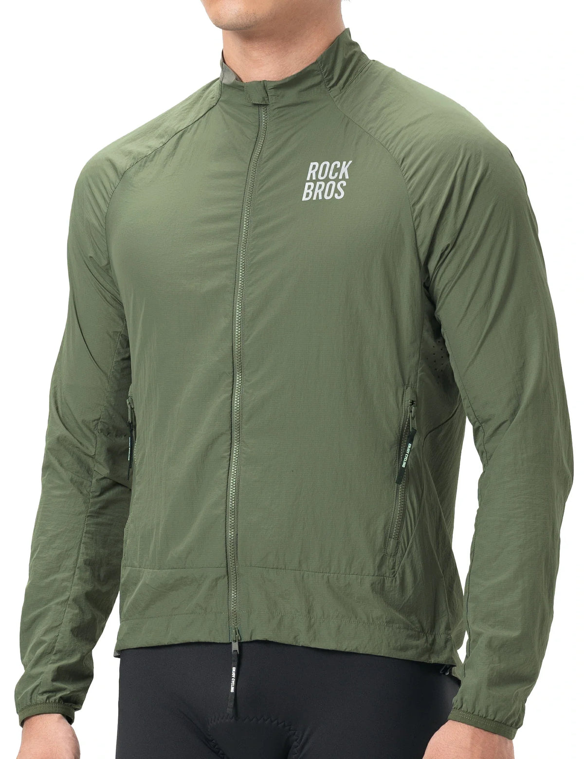 ROCKBROS Ochronna przed wiatrem kurtka rowerowa, lekna, oddychająca, szybkoschnąca windbreaker, składana