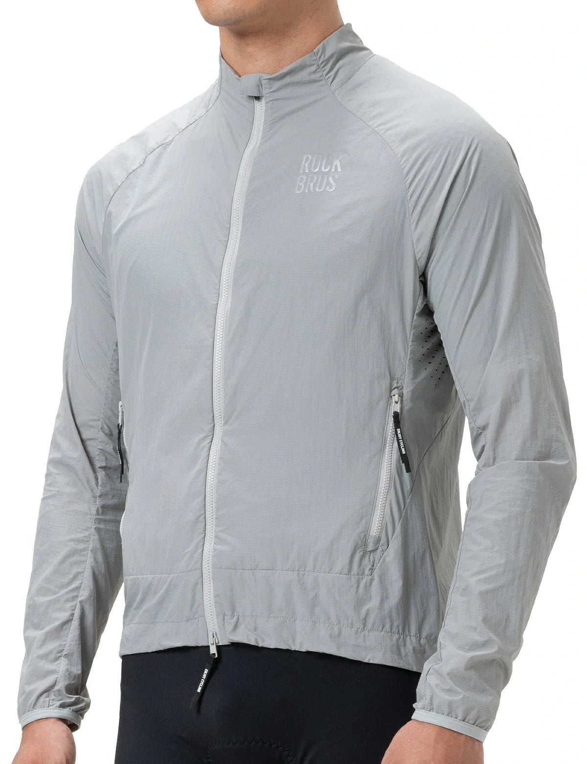 ROCKBROS Ochronna przed wiatrem kurtka rowerowa, lekna, oddychająca, szybkoschnąca windbreaker, składana