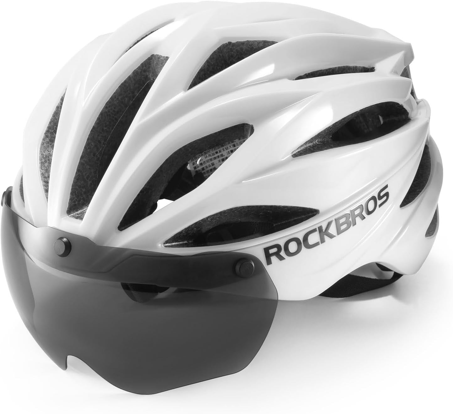 ROCKBROS Kask rowerowy dla dorosłych z wizjerem Magnetyczny zdejmowany Oddychający Regulowany dla mężczyzn i kobiet 58-62 cm