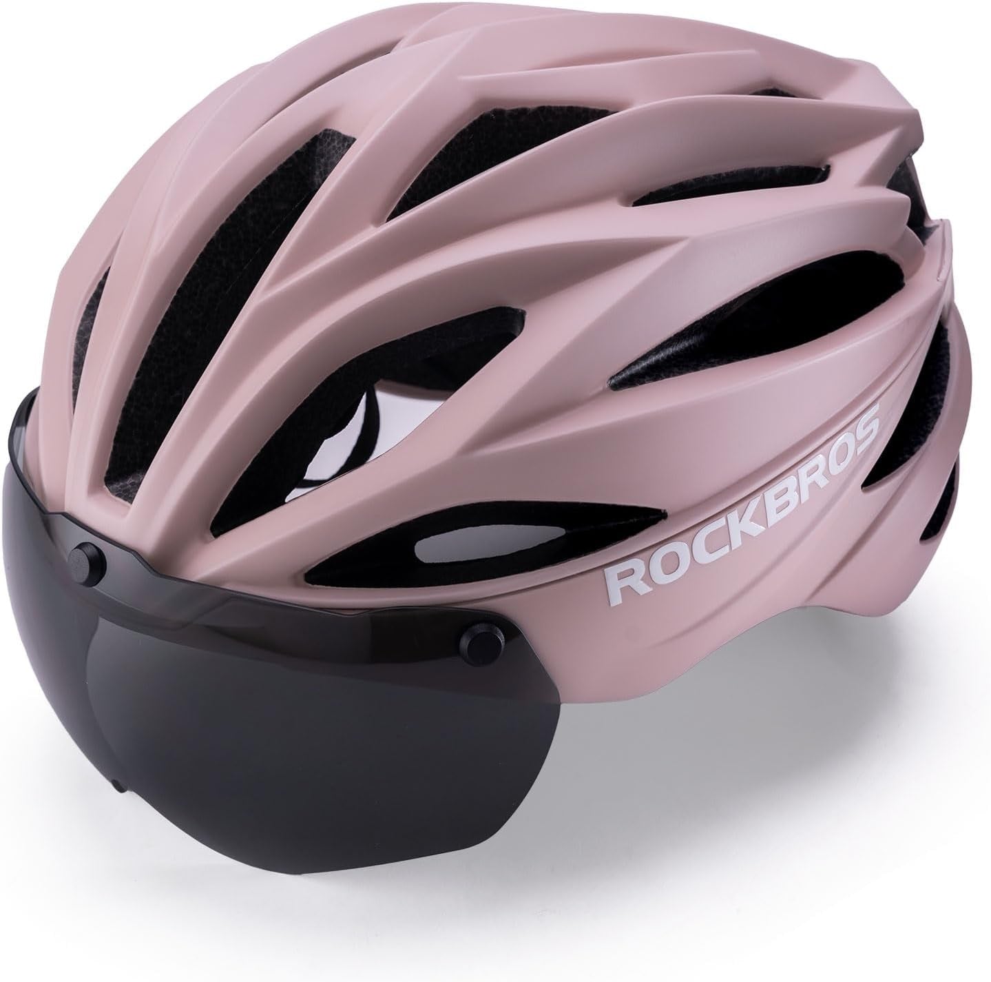 ROCKBROS Kask rowerowy dla dorosłych z wizjerem Magnetyczny zdejmowany Oddychający Regulowany dla mężczyzn i kobiet 58-62 cm