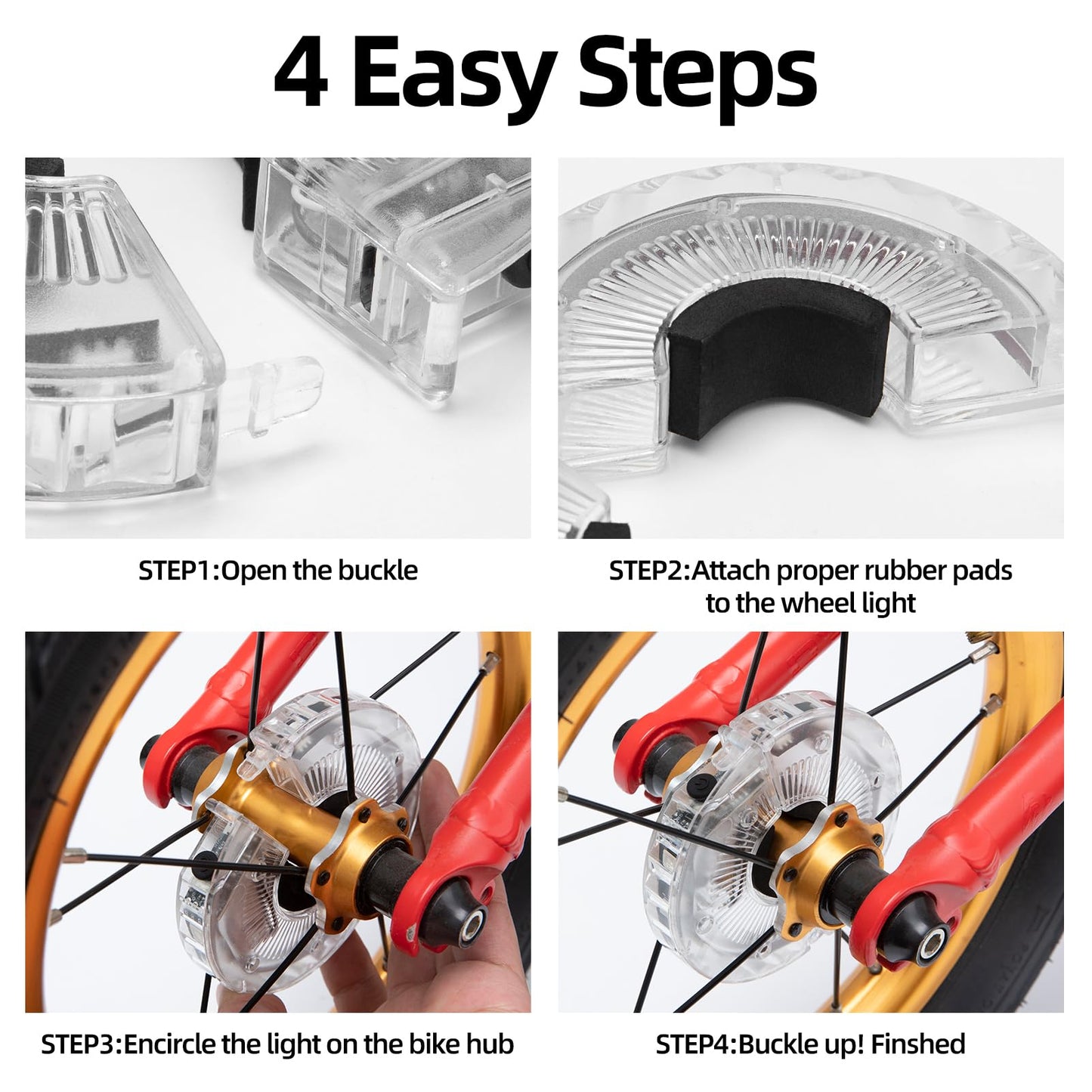 Oświetlenie koła LED – Nie do użytku na drogach publicznych. ROCKBROS