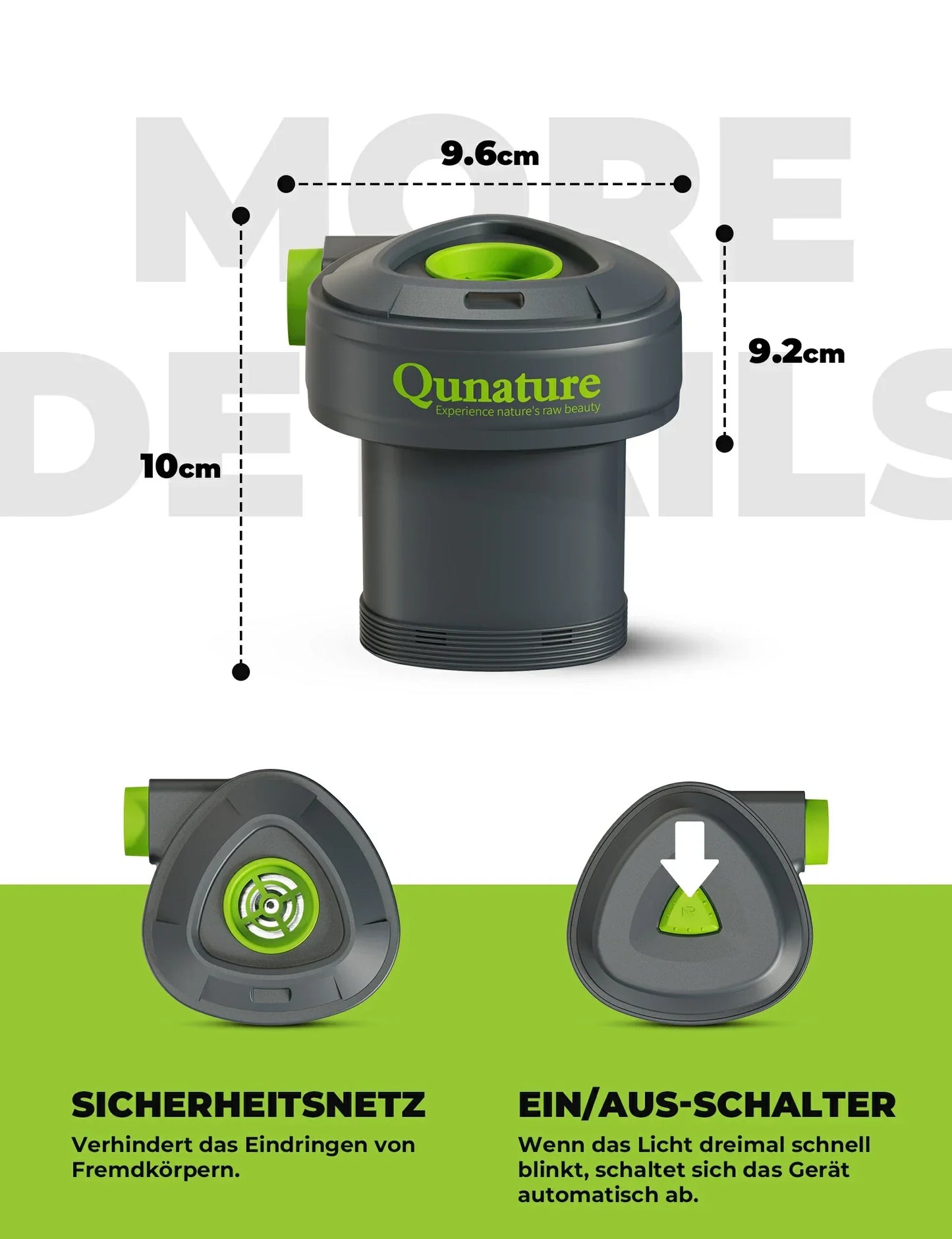 Elektryczna pompka powietrza 2 w 1, pompowanie i spuszczanie powietrza, akumulator 2000 mAh Quantum