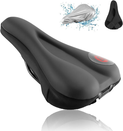 ROCKBROS Żelowa osłona siodełka Rowerowa osłona żelowa Wyściełane siodełko rowerowe z wodoodporną osłoną siodełka dla mężczyzn i kobiet 28 cm x 17,5 cm Niebieski/Czerwony