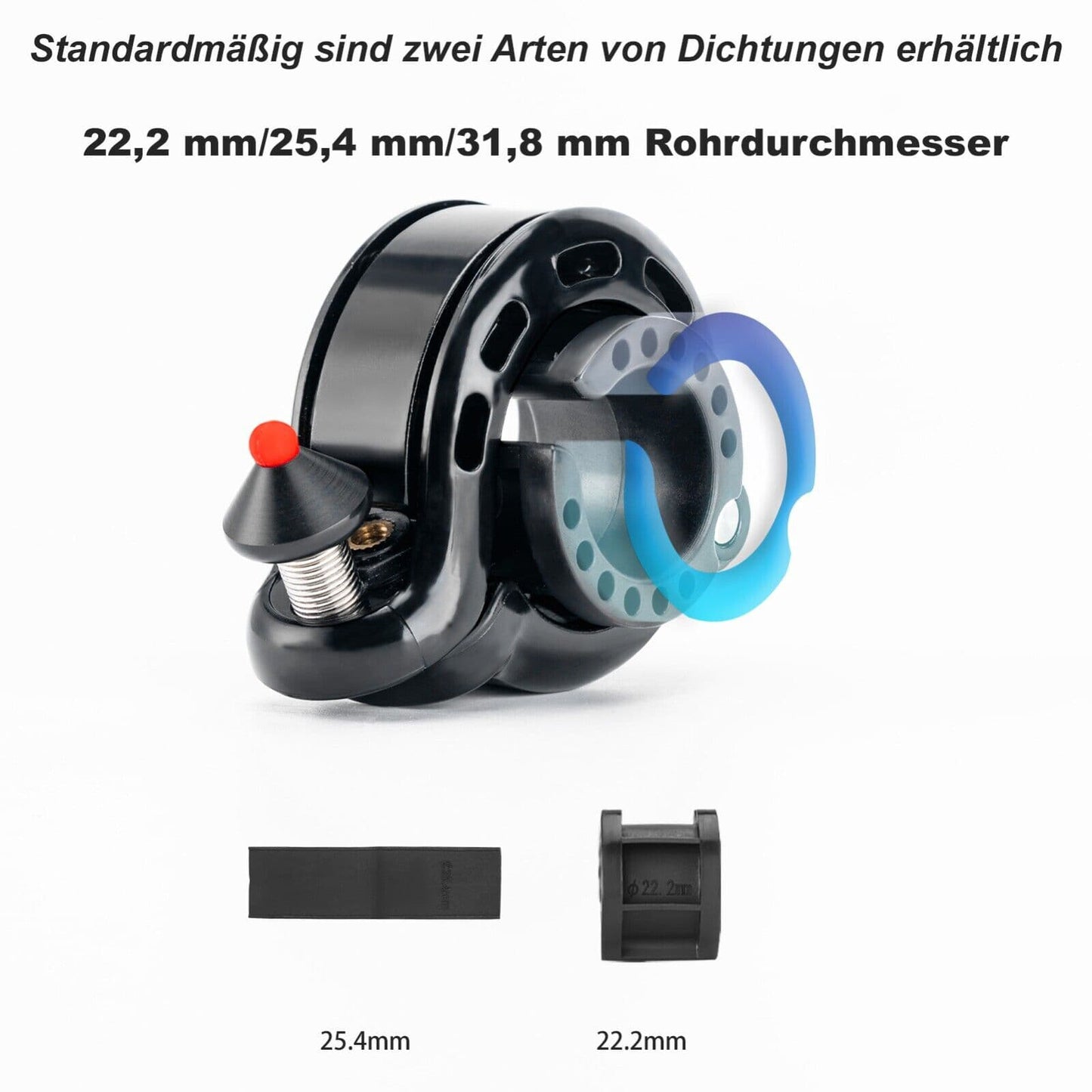 Dzwonek rowerowy ukryty 100 dB, wodoodporny i nierdzewny, ROCKBROS