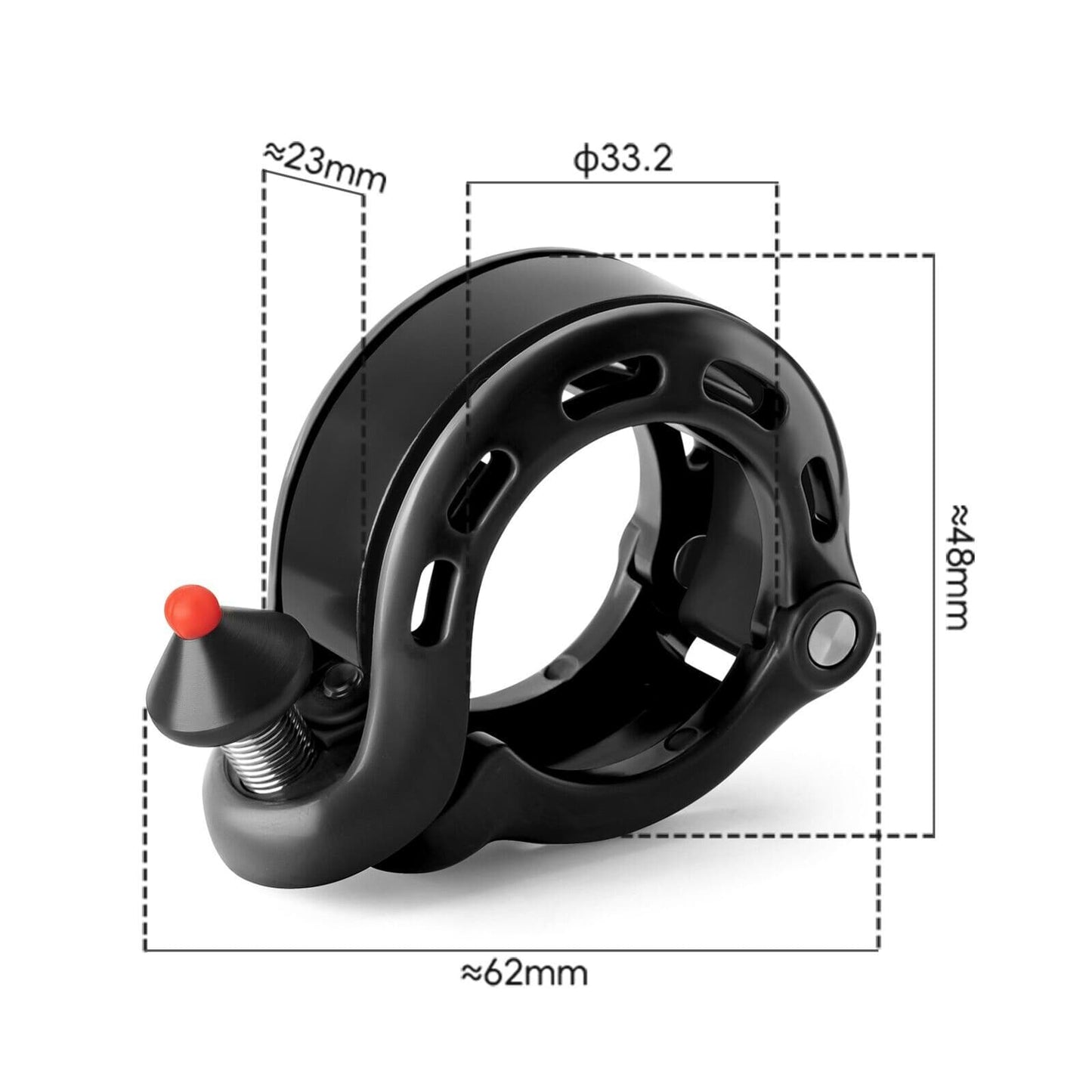 Dzwonek rowerowy ukryty 100 dB, wodoodporny i nierdzewny, ROCKBROS