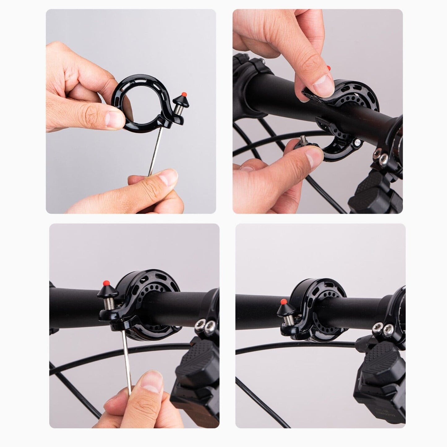 Dzwonek rowerowy ukryty 100 dB, wodoodporny i nierdzewny, ROCKBROS