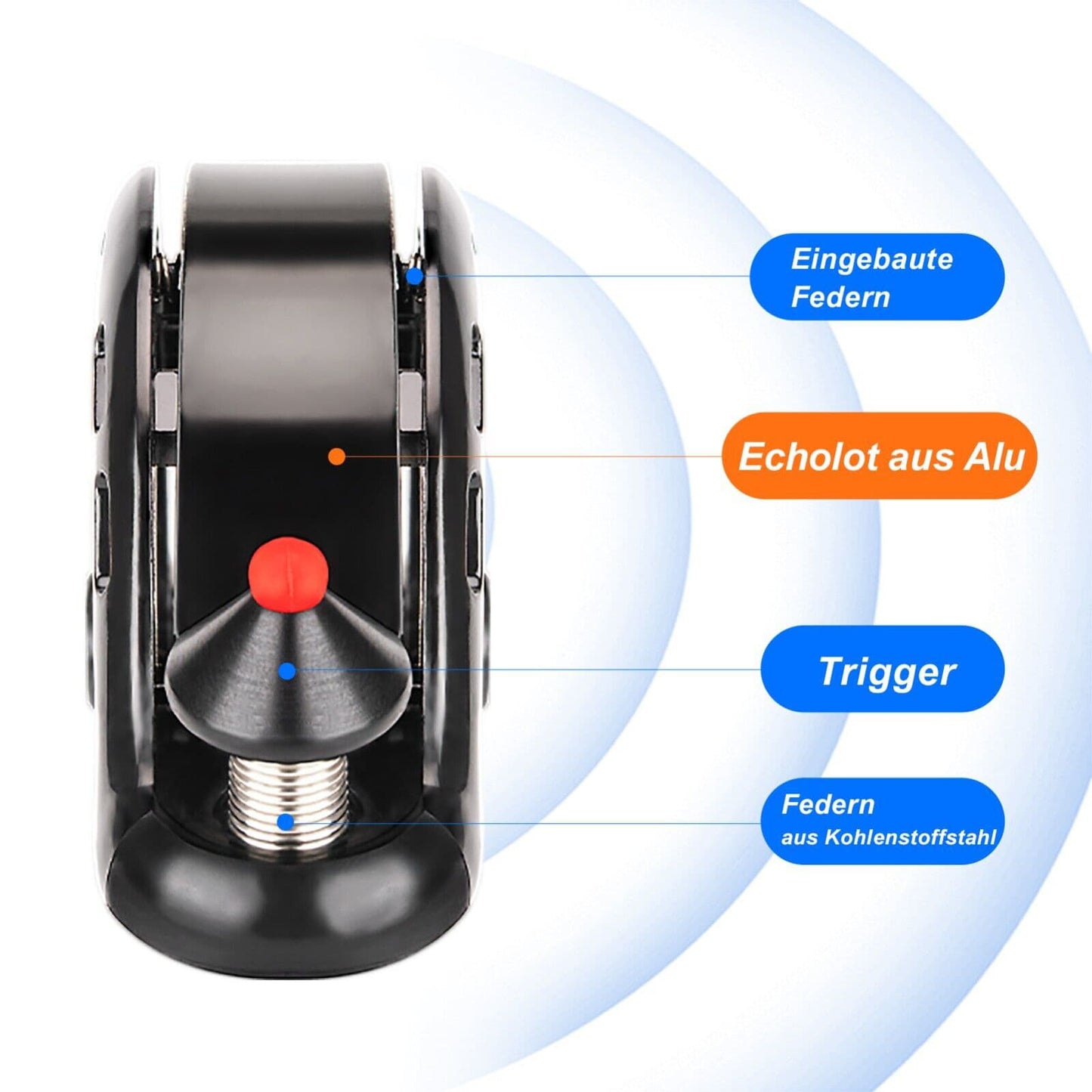 Dzwonek rowerowy ukryty 100 dB, wodoodporny i nierdzewny, ROCKBROS