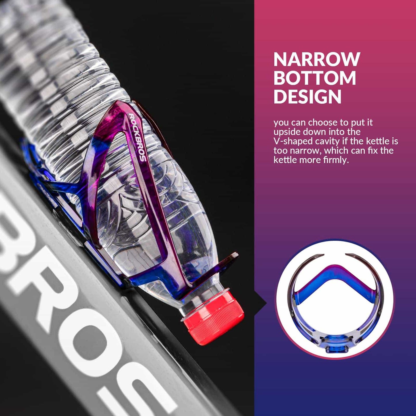 Lekki uchwyt na bidon rowerowy PC 35g ROCKBROS