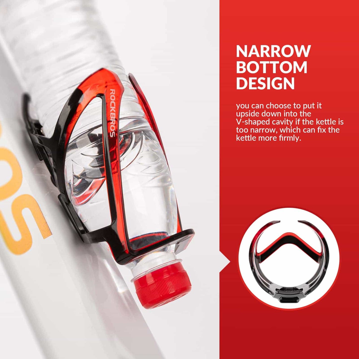 Lekki uchwyt na bidon rowerowy PC 35g ROCKBROS