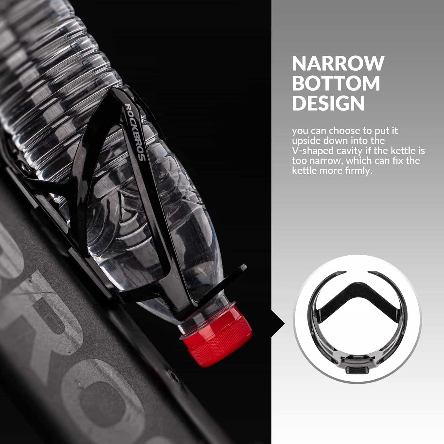 Lekki uchwyt na bidon rowerowy PC 35g ROCKBROS