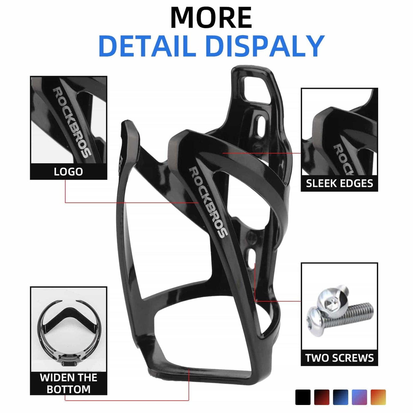 Lekki uchwyt na bidon rowerowy PC 35g ROCKBROS