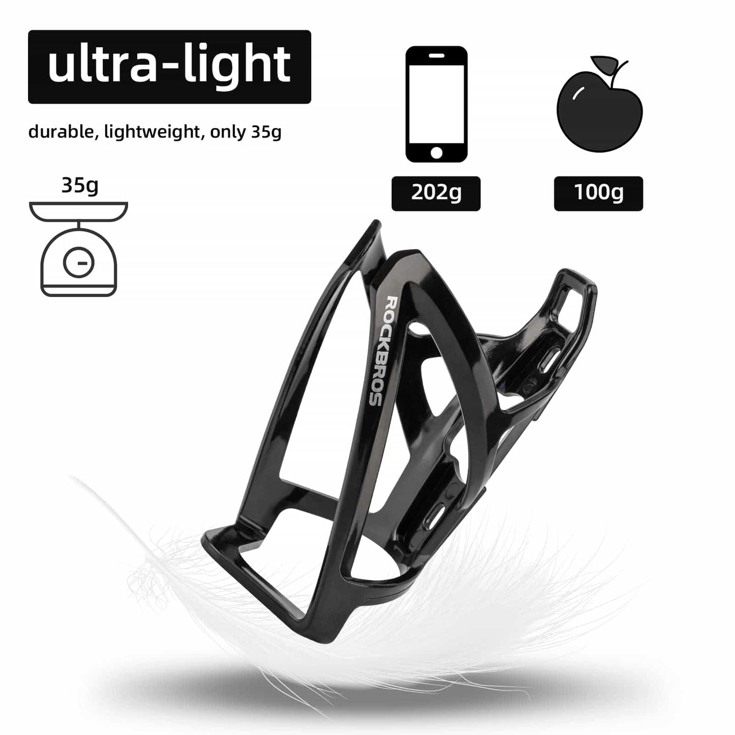 Lekki uchwyt na bidon rowerowy PC 35g ROCKBROS