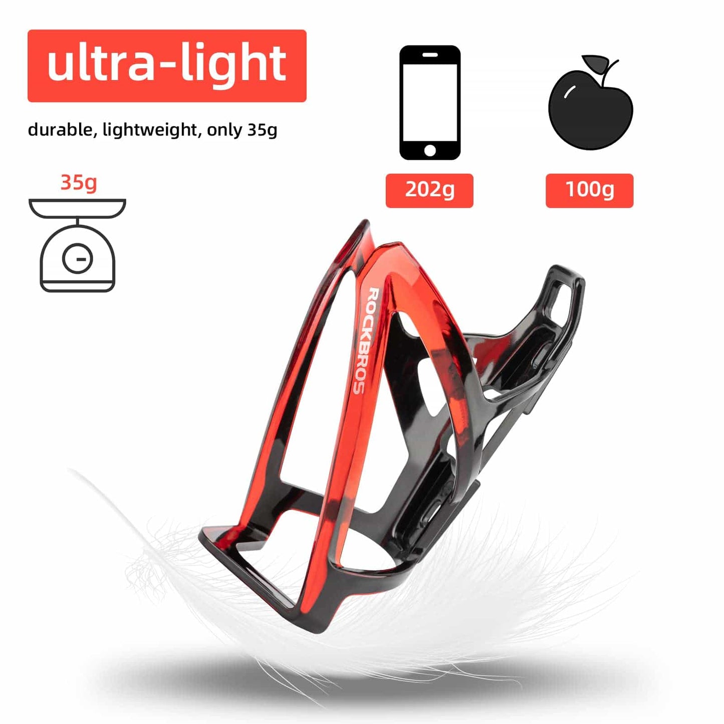 Lekki uchwyt na bidon rowerowy PC 35g ROCKBROS