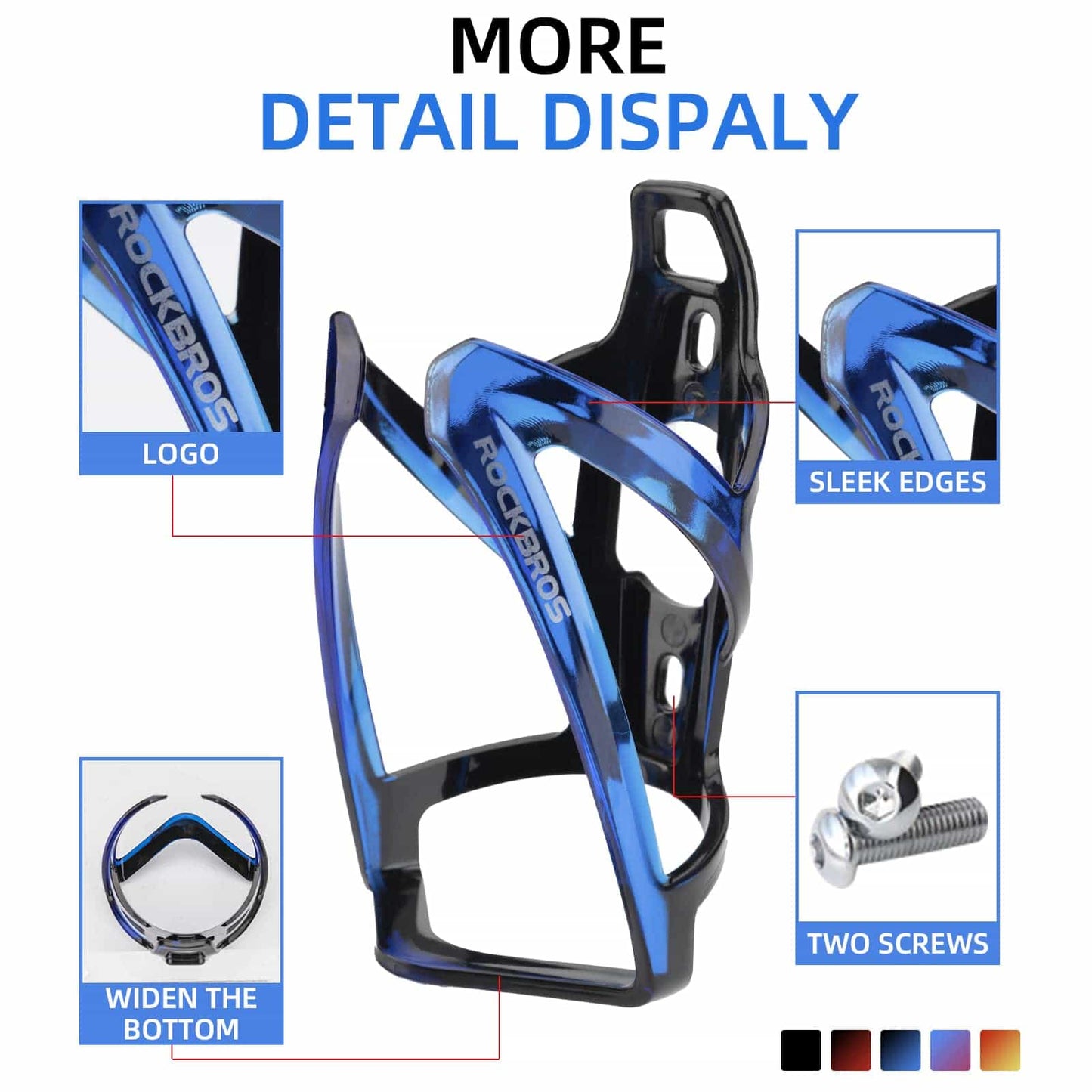 Lekki uchwyt na bidon rowerowy PC 35g ROCKBROS