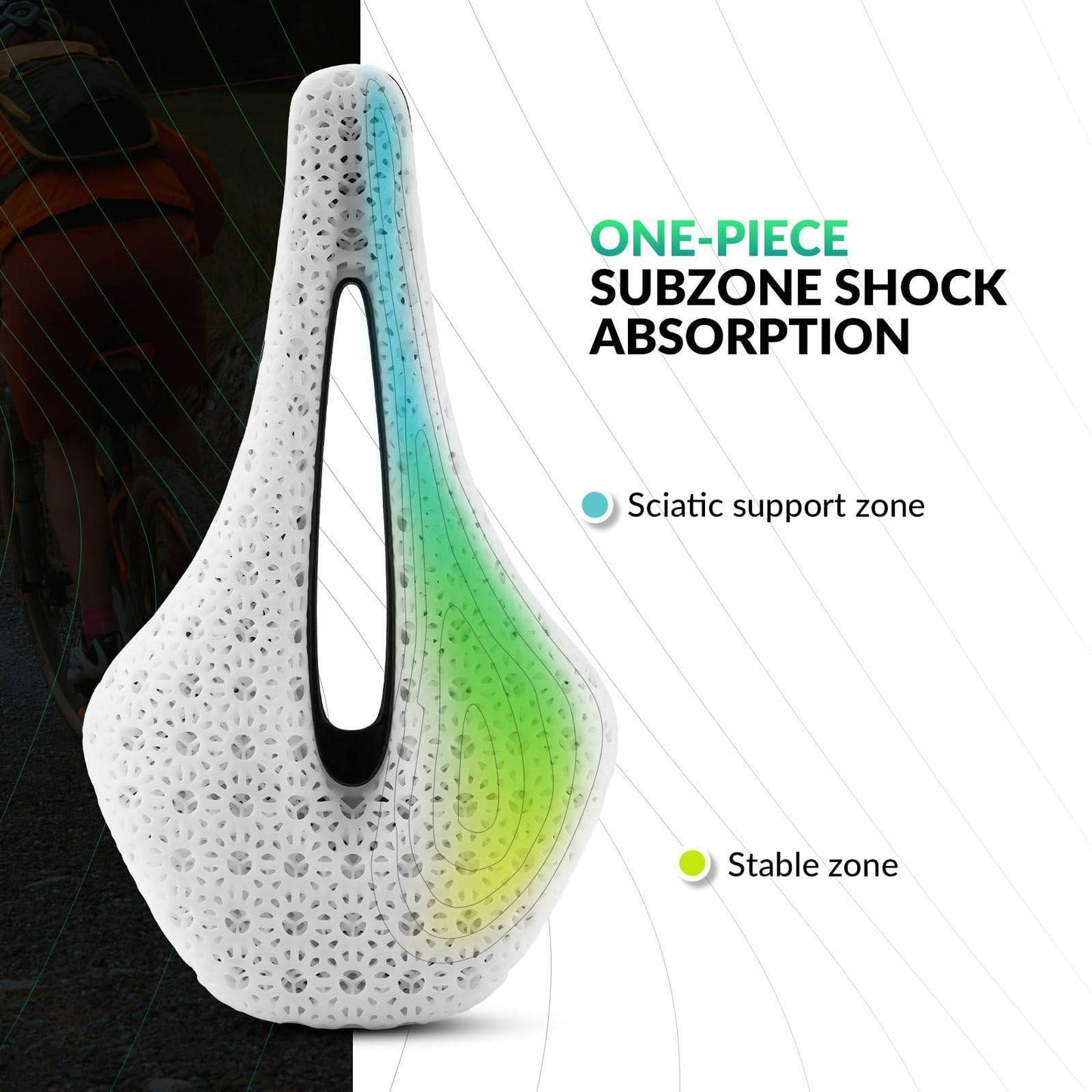 Siodełko do roweru szosowego z włókna węglowego, drukowane w technologii 3D, ultralekkie, amortyzujące, ergonomiczne, ROCKBROS