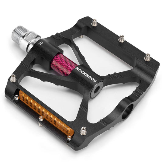 Pedały rowerowe aluminiowe 9/16 cala z dwoma odblaskami z PVC ROCKBROS