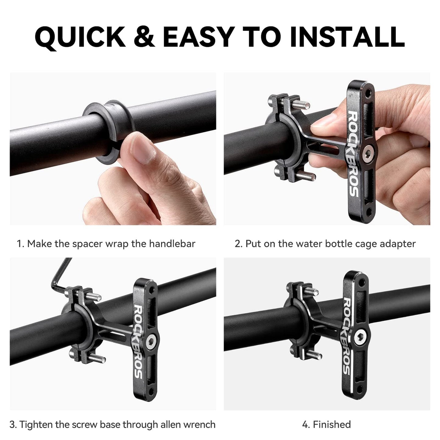 Uniwersalny aluminiowy uchwyt na butelkę do rowerów i motocykli ROCKBROS