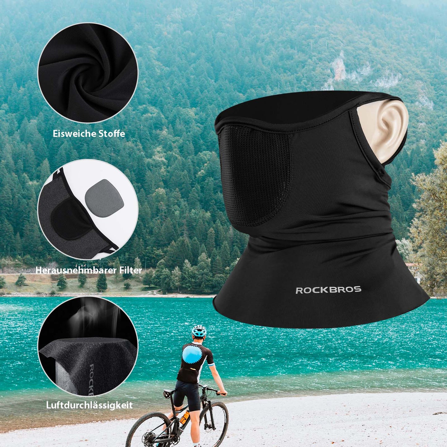 Wielofunkcyjne, oddychające kominiarki, unisexowe osłony twarzy, ROCKBROS