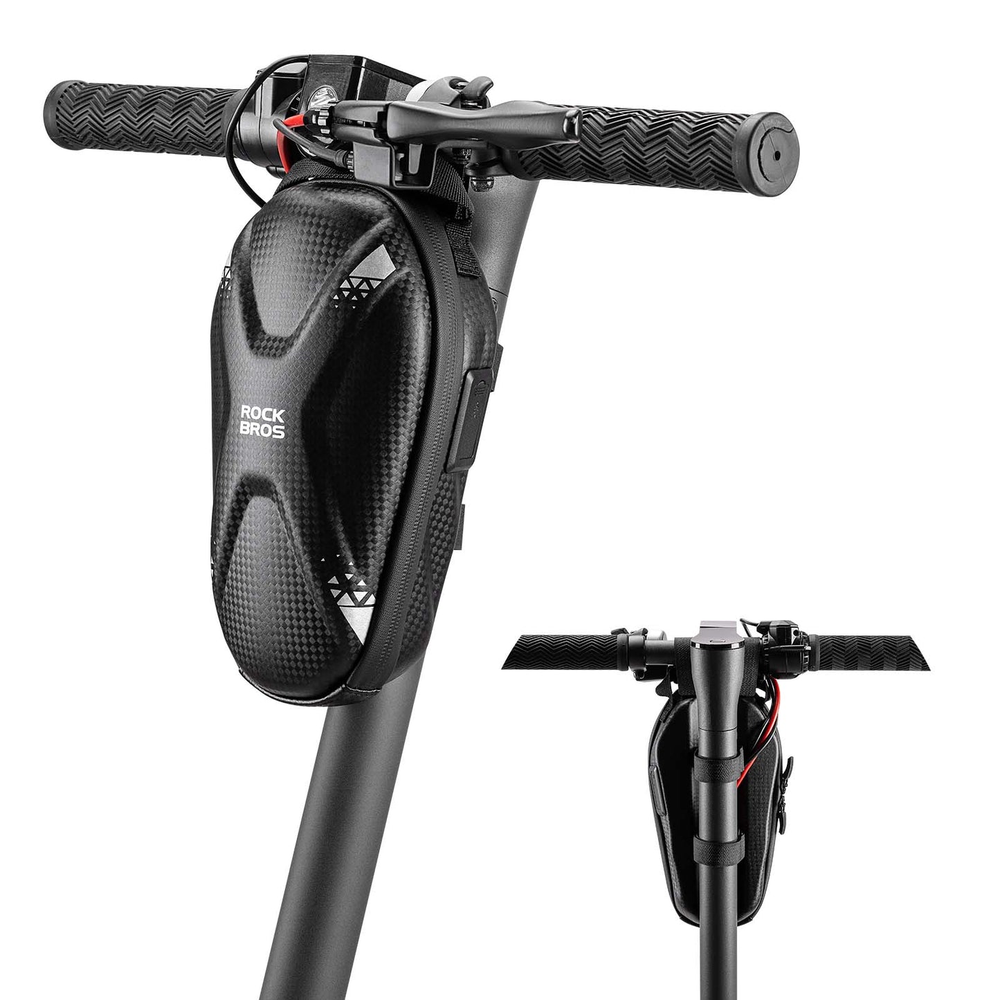 Torba na kierownicę hulajnogi elektrycznej, wodoodporna torba przednia z portami USB, ROCKBROS