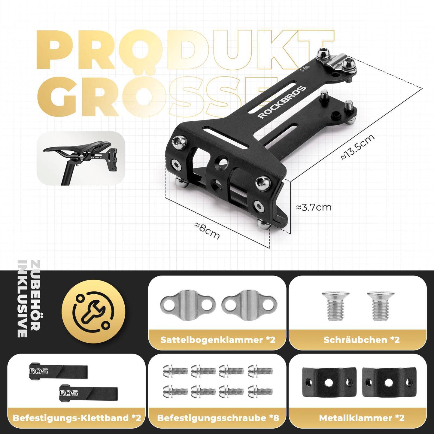 Uchwyt na bidon rowerowy z regulowanym mocowaniem aluminiowym ROCKBROS