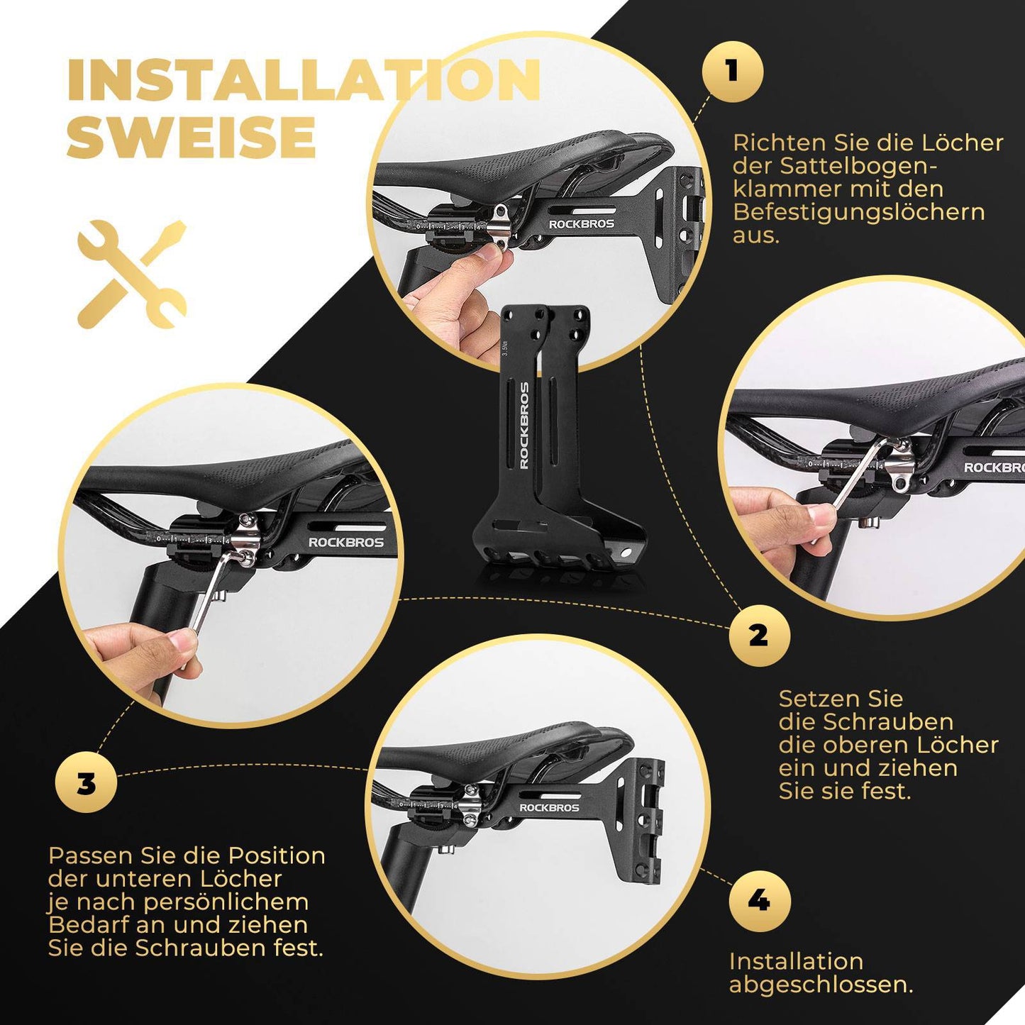 Uchwyt na bidon rowerowy z regulowanym mocowaniem aluminiowym ROCKBROS