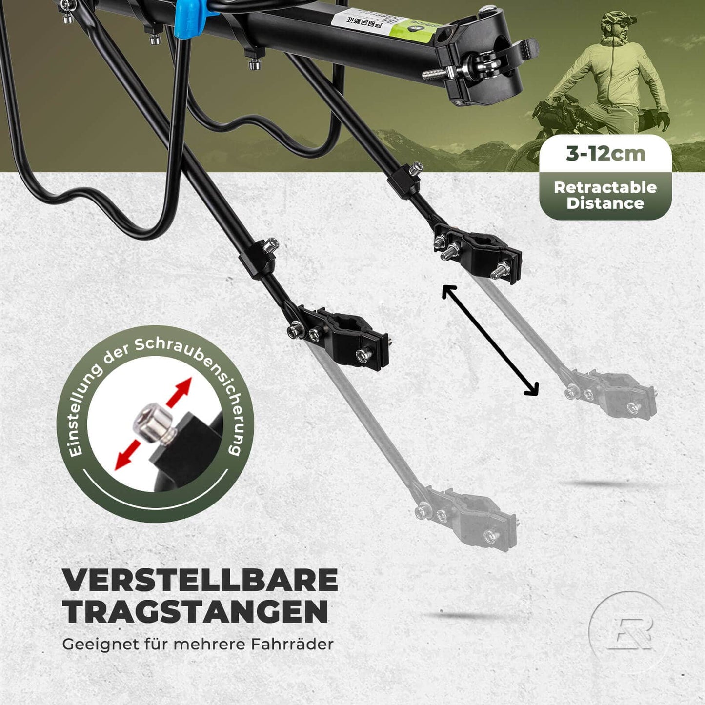 Bagażnik rowerowy z odblaskiem i szybkim zapięciem, 24-29 cali, ROCKBROS