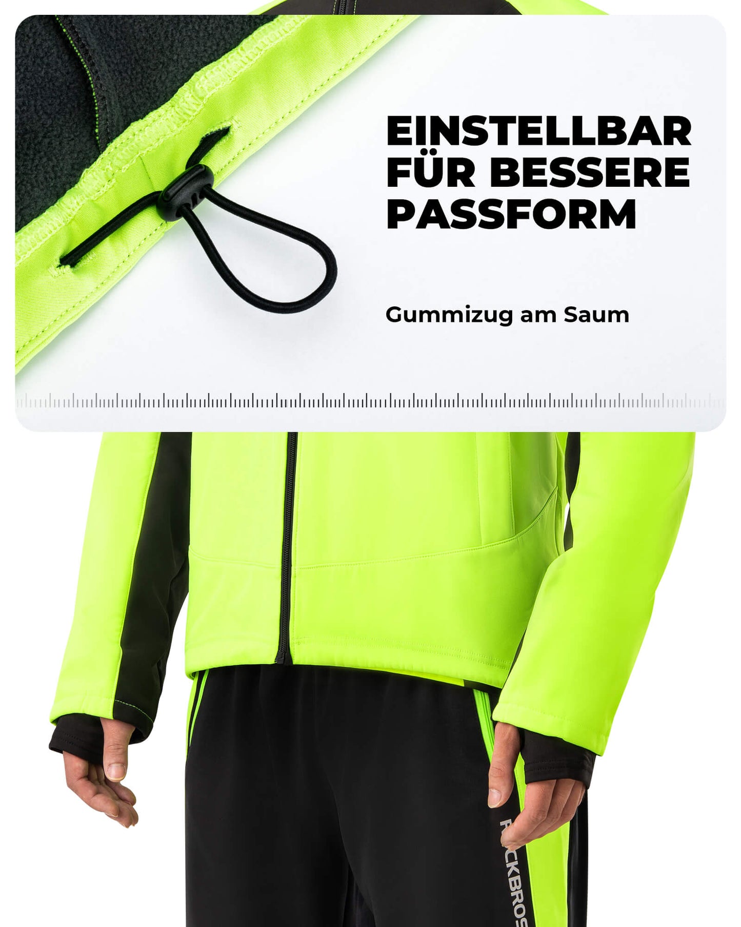 Kurtka i spodnie rowerowe Zimowy kombinezon rowerowy Jasnozielony ROCKBROS