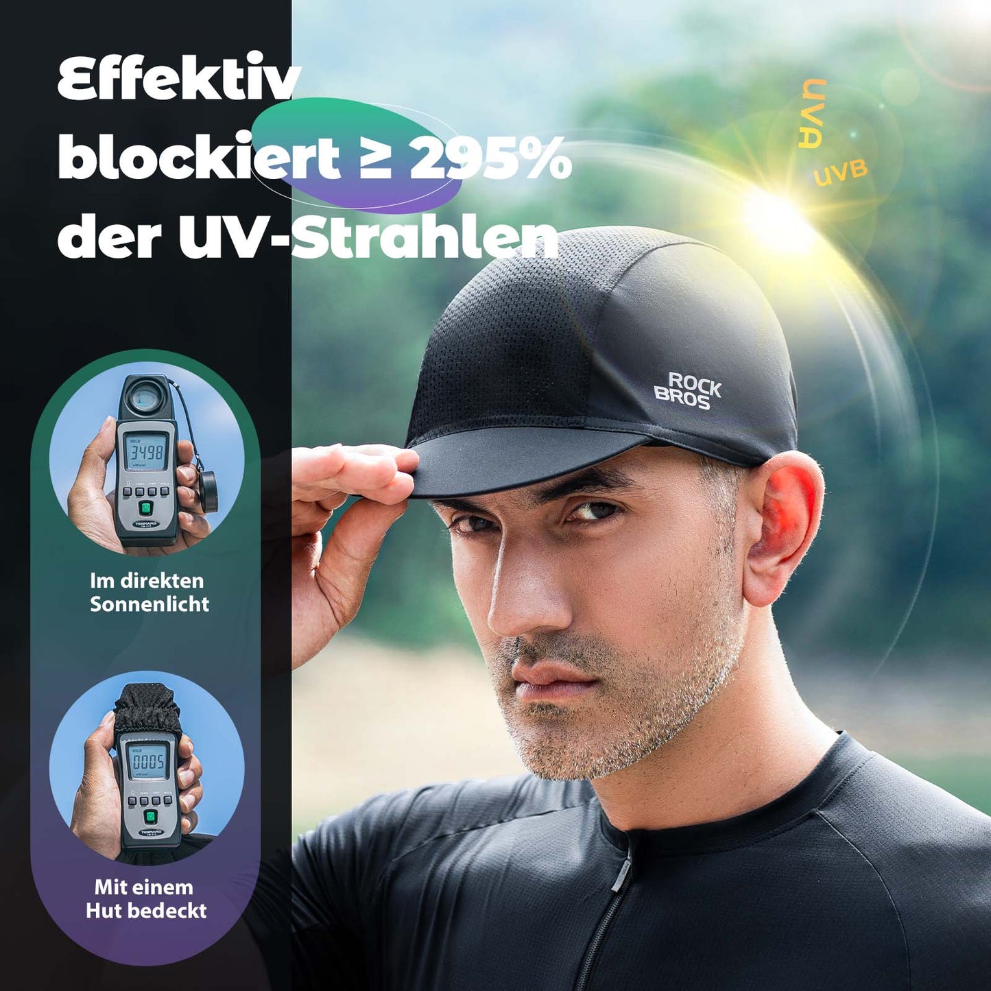 Letnia czapka kolarska, antypotowa, lekka, unisex, ROCKBROS