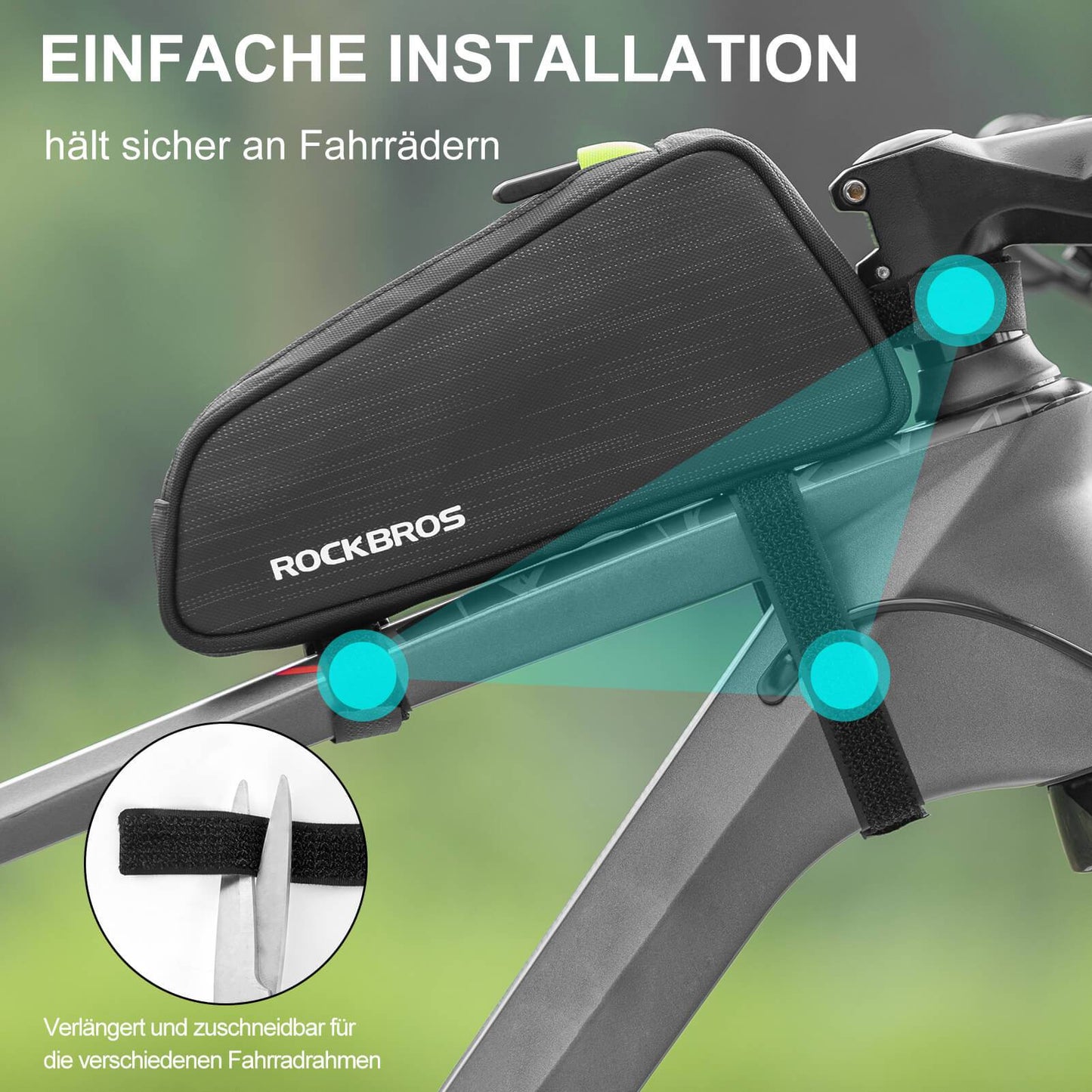 Torba na górną rurę roweru/sakwa podsiodłowa 1,1 l z wewnętrznymi przegródkami ROCKBROS