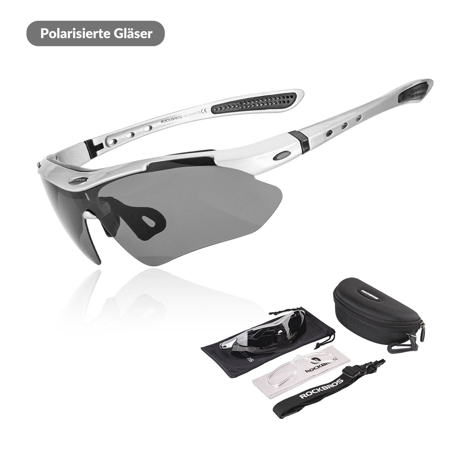 Okulary rowerowe z polaryzacją, okulary przeciwsłoneczne, ochrona UV400, ROCKBROS