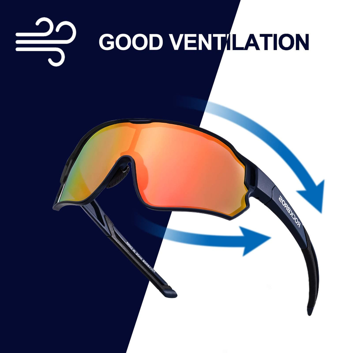 ROCKBROS Polaryzacyjne okulary sportowe dla rowerzystów (ochrona UV)