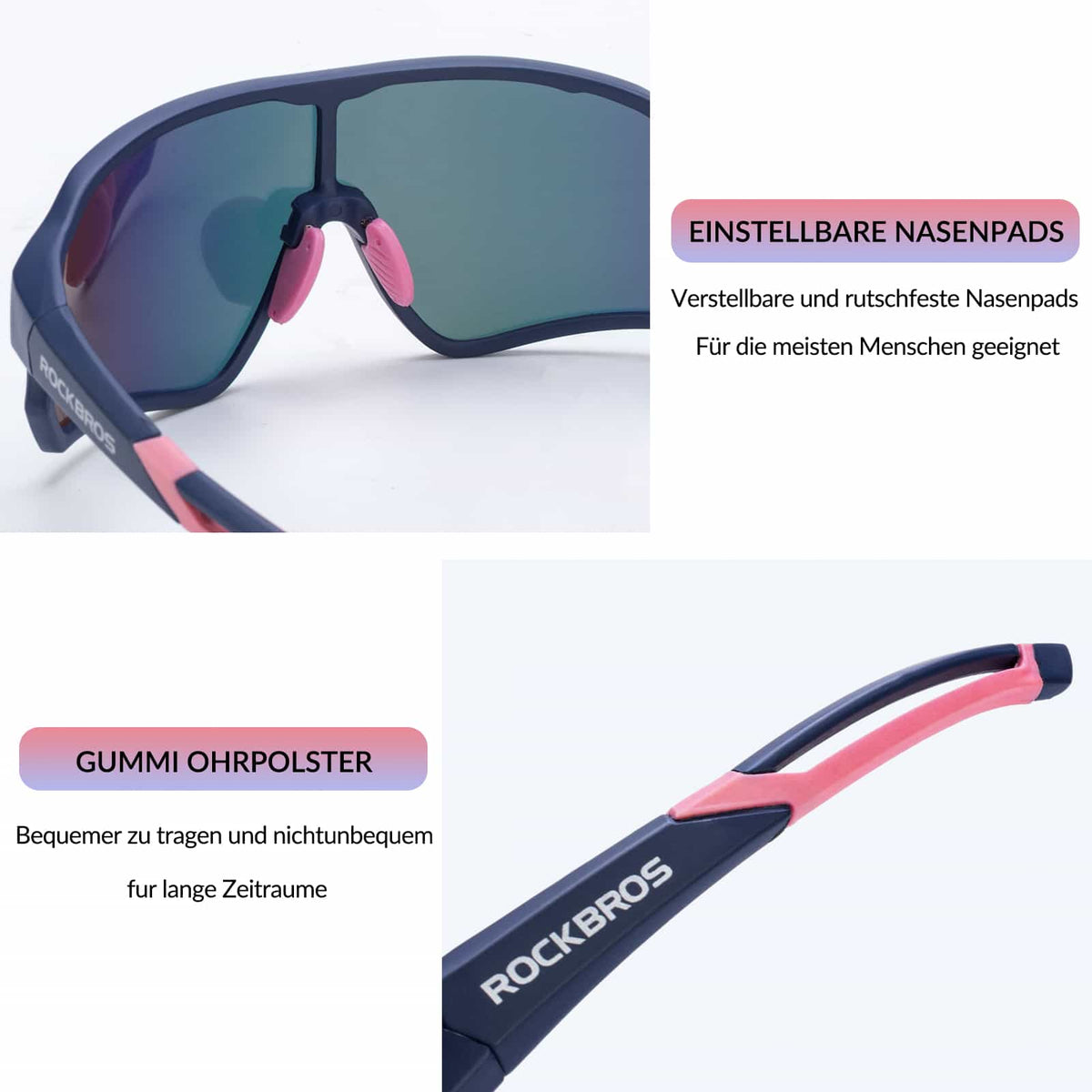 ROCKBROS Polaryzacyjne okulary sportowe dla rowerzystów (ochrona UV)