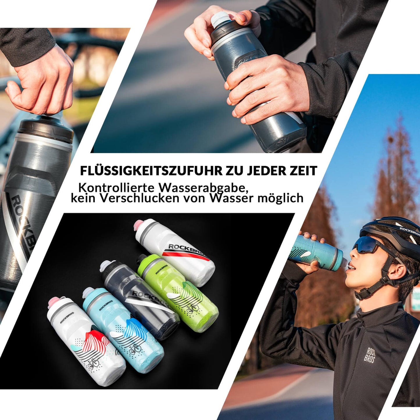 Bidon rowerowy 620 ml, bidon sportowy z funkcją chłodzenia 5 godzin, ROCKBROS