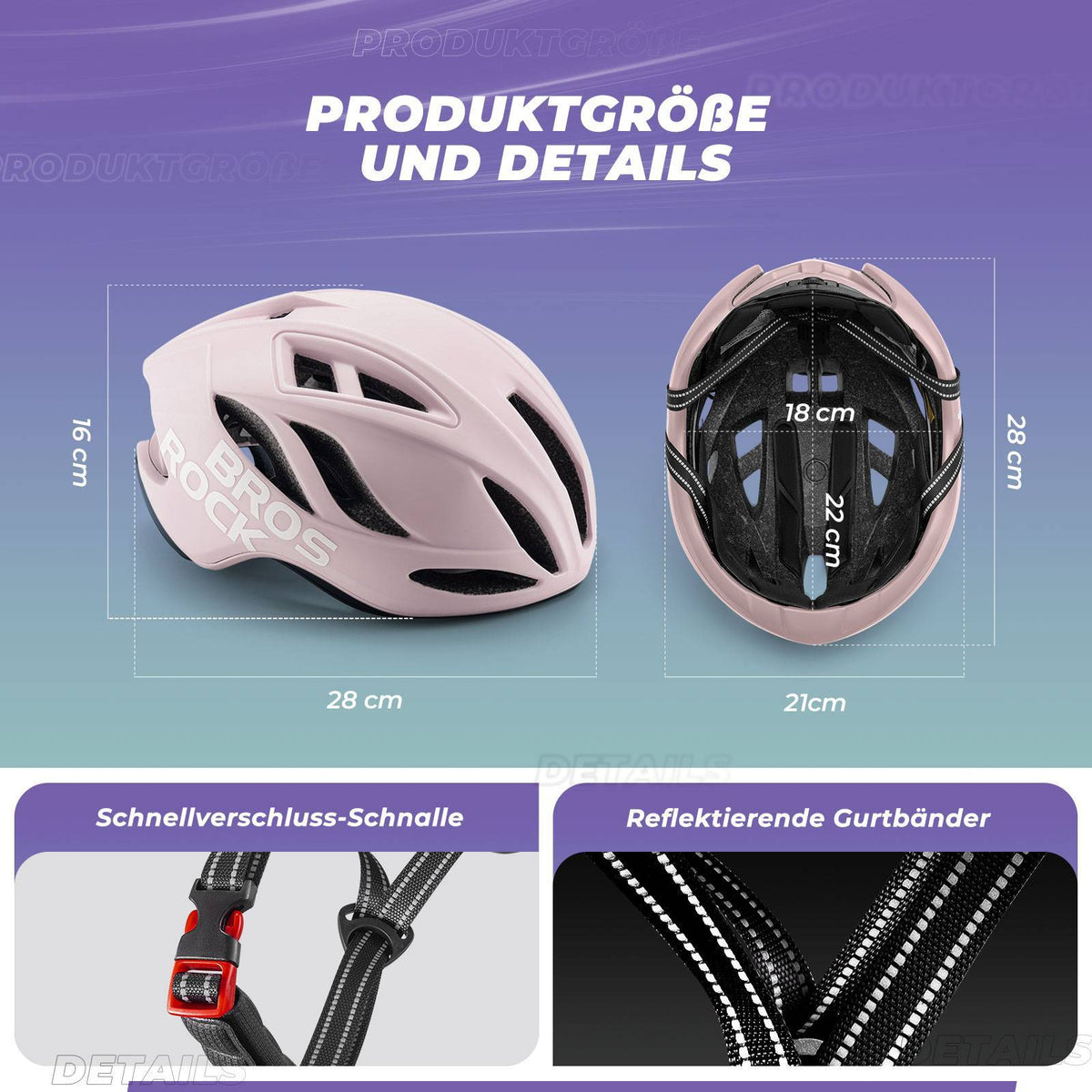 ROCKBROS Kask rowerowy 58-62cm Regulowany Kask miejski Wentylacja Unisex
