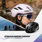 ROCKBROS Kask rowerowy 58-62cm Regulowany Kask miejski Wentylacja Unisex