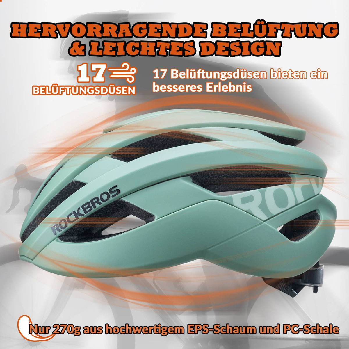 ROCKBROS Kask rowerowy Sport MTB Kask ochronny Oddychający 54-58cm