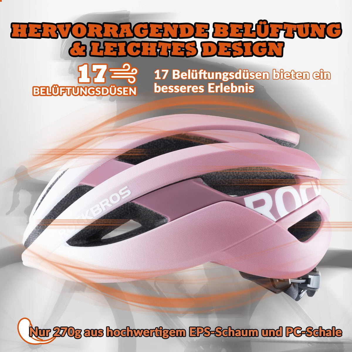 ROCKBROS Kask rowerowy Sport MTB Kask ochronny Oddychający 54-58cm