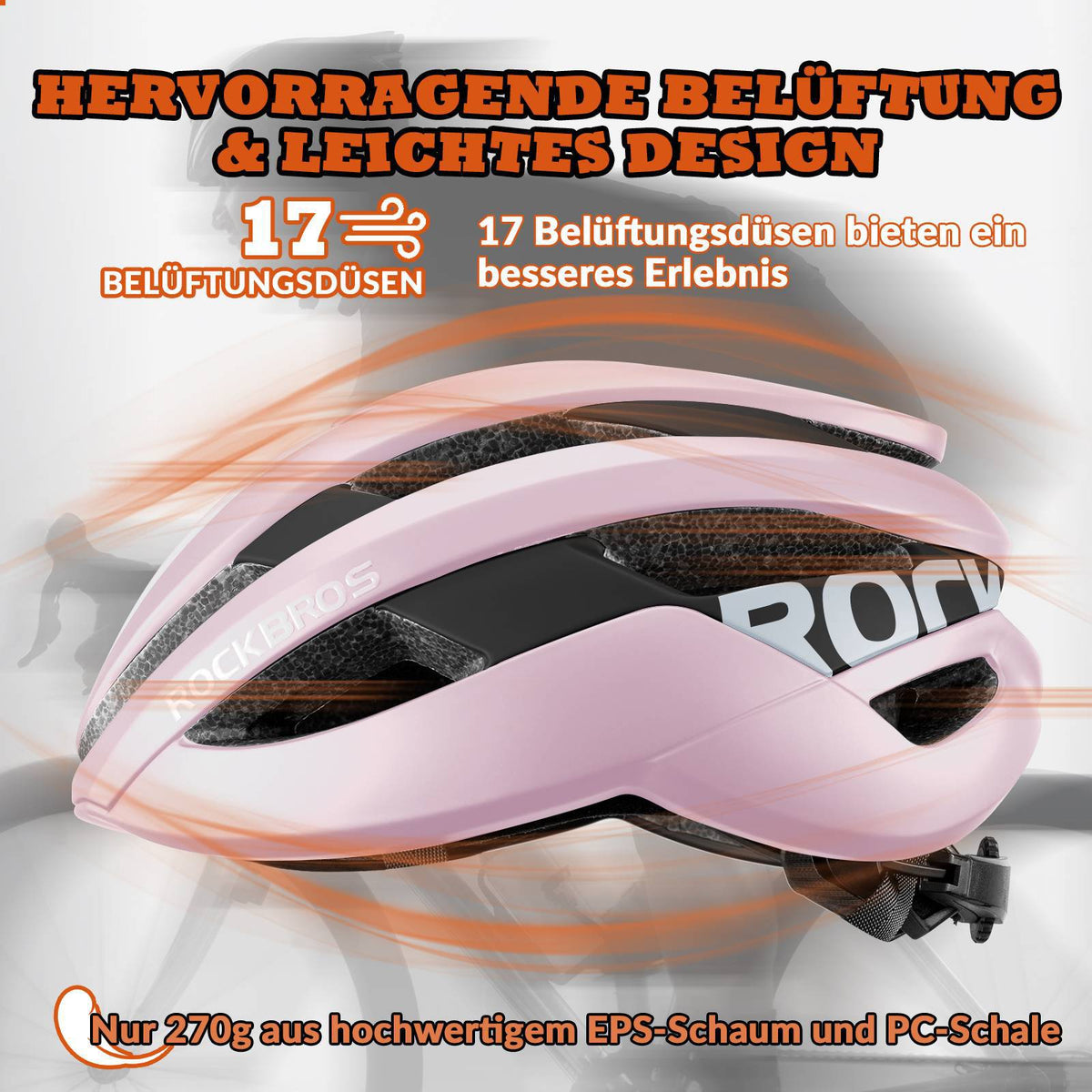 ROCKBROS Kask rowerowy Sport MTB Kask ochronny Oddychający 54-58cm