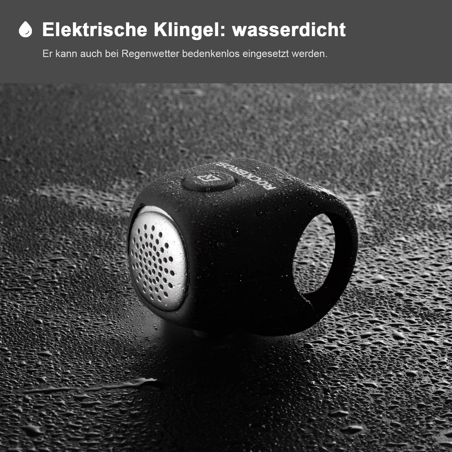 Elektroniczny dzwonek rowerowy, wodoodporny IPX4, ROCKBROS