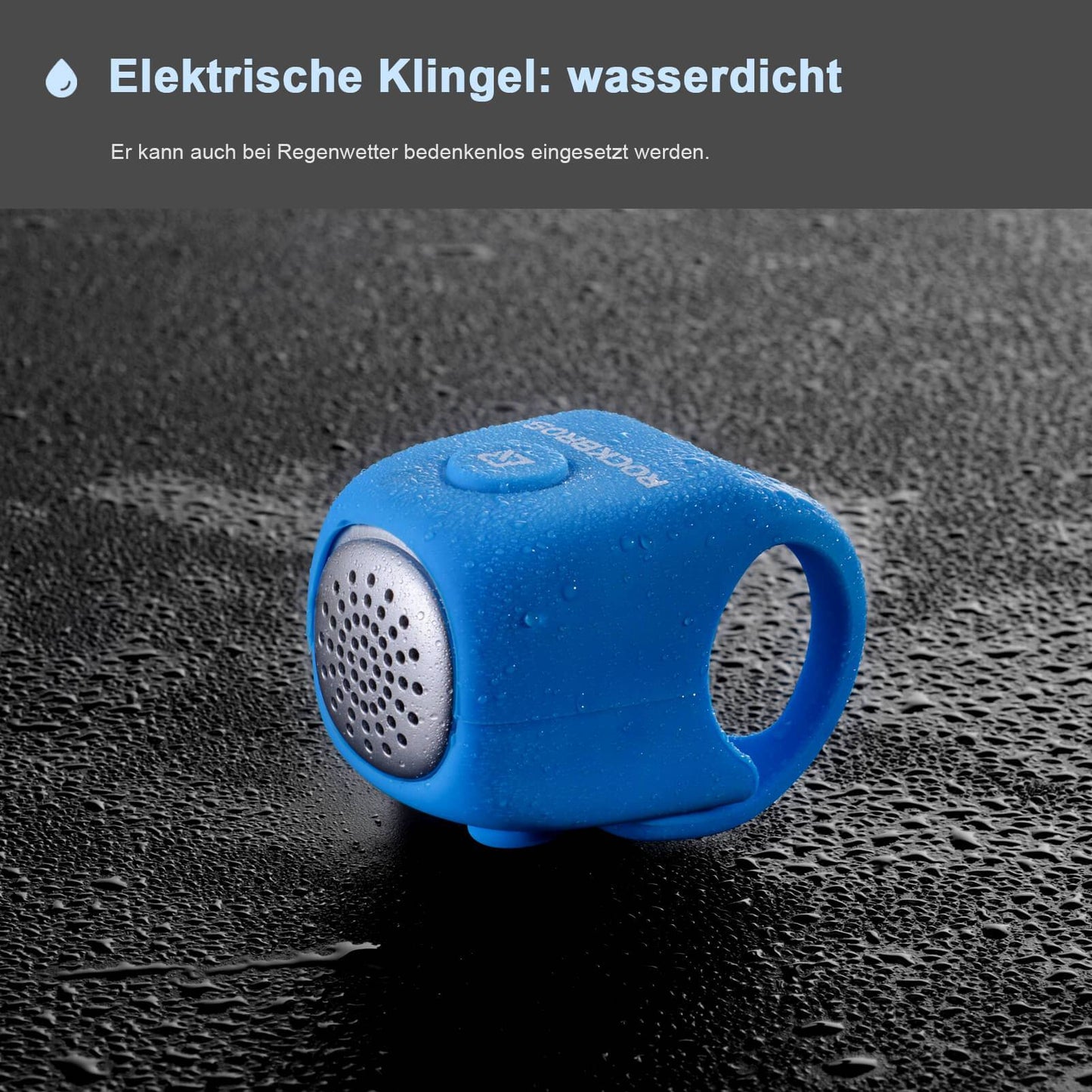 Elektroniczny dzwonek rowerowy, wodoodporny IPX4, ROCKBROS