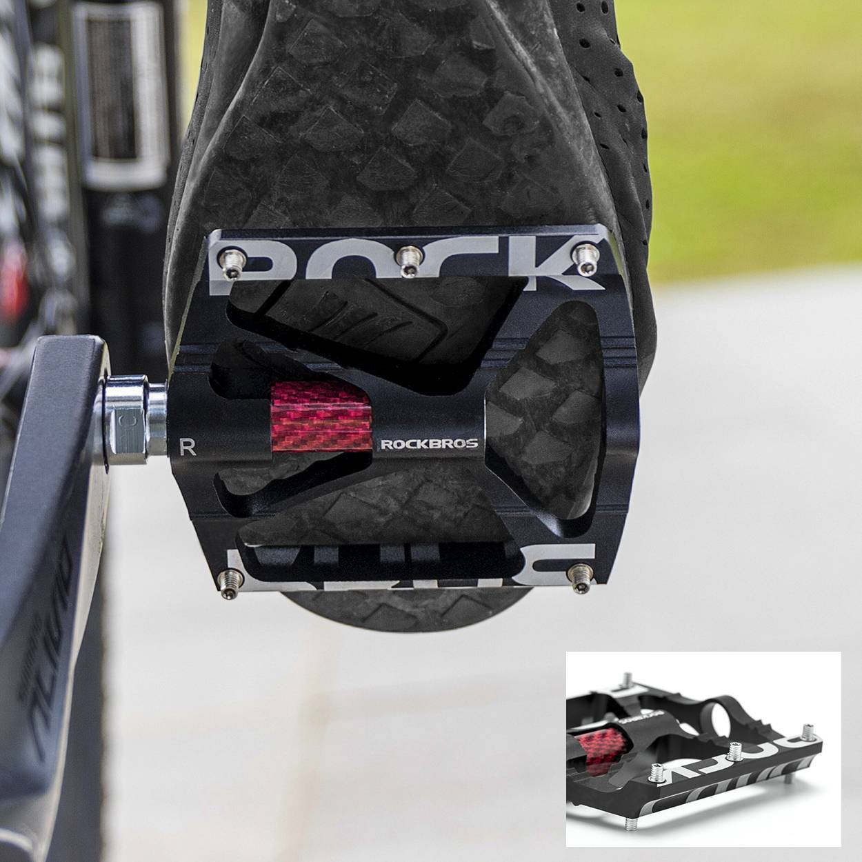 Pedały rowerowe MTB aluminiowe 9/16 cala z uszczelnionymi łożyskami ROCKBROS