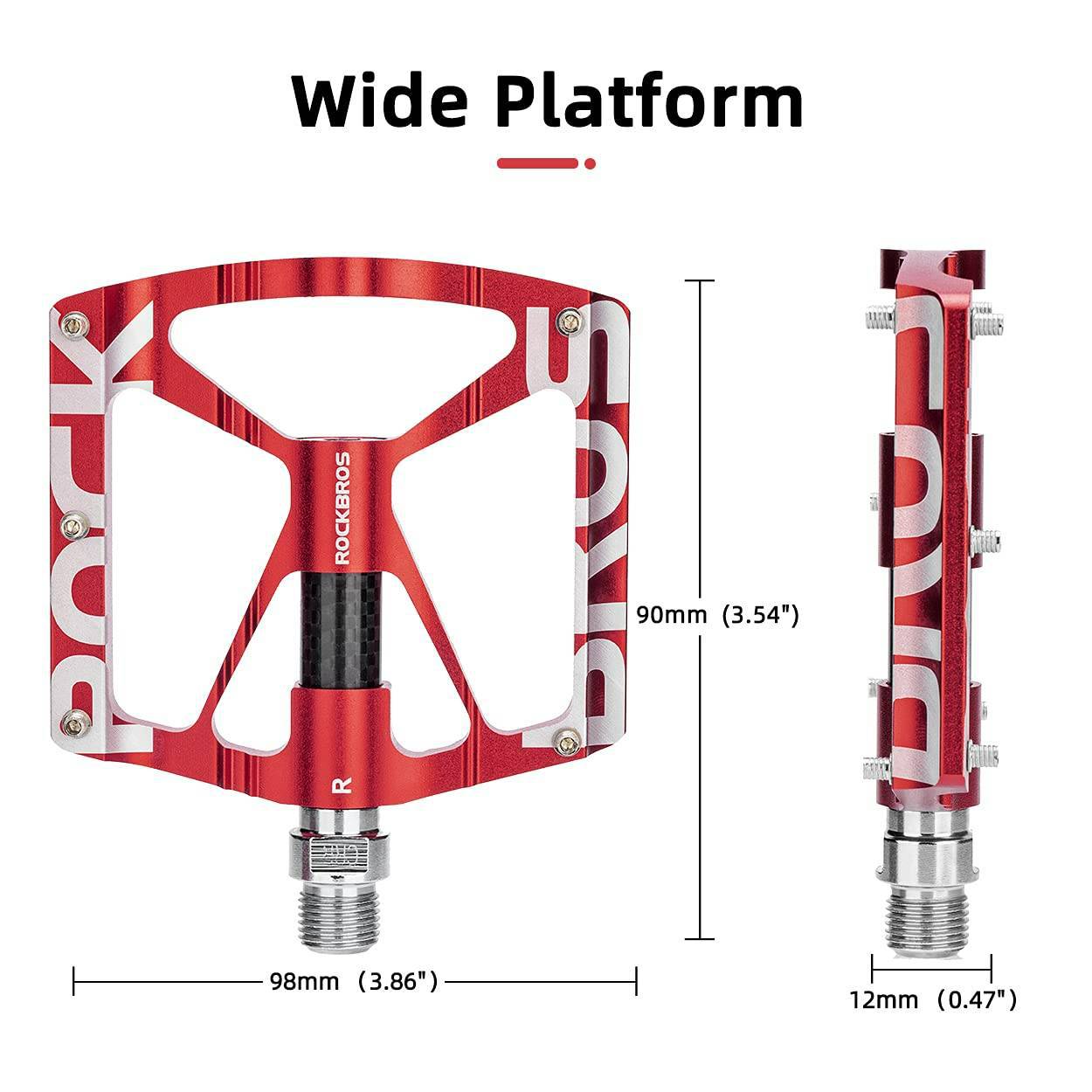 Pedały rowerowe MTB aluminiowe 9/16 cala z uszczelnionymi łożyskami ROCKBROS