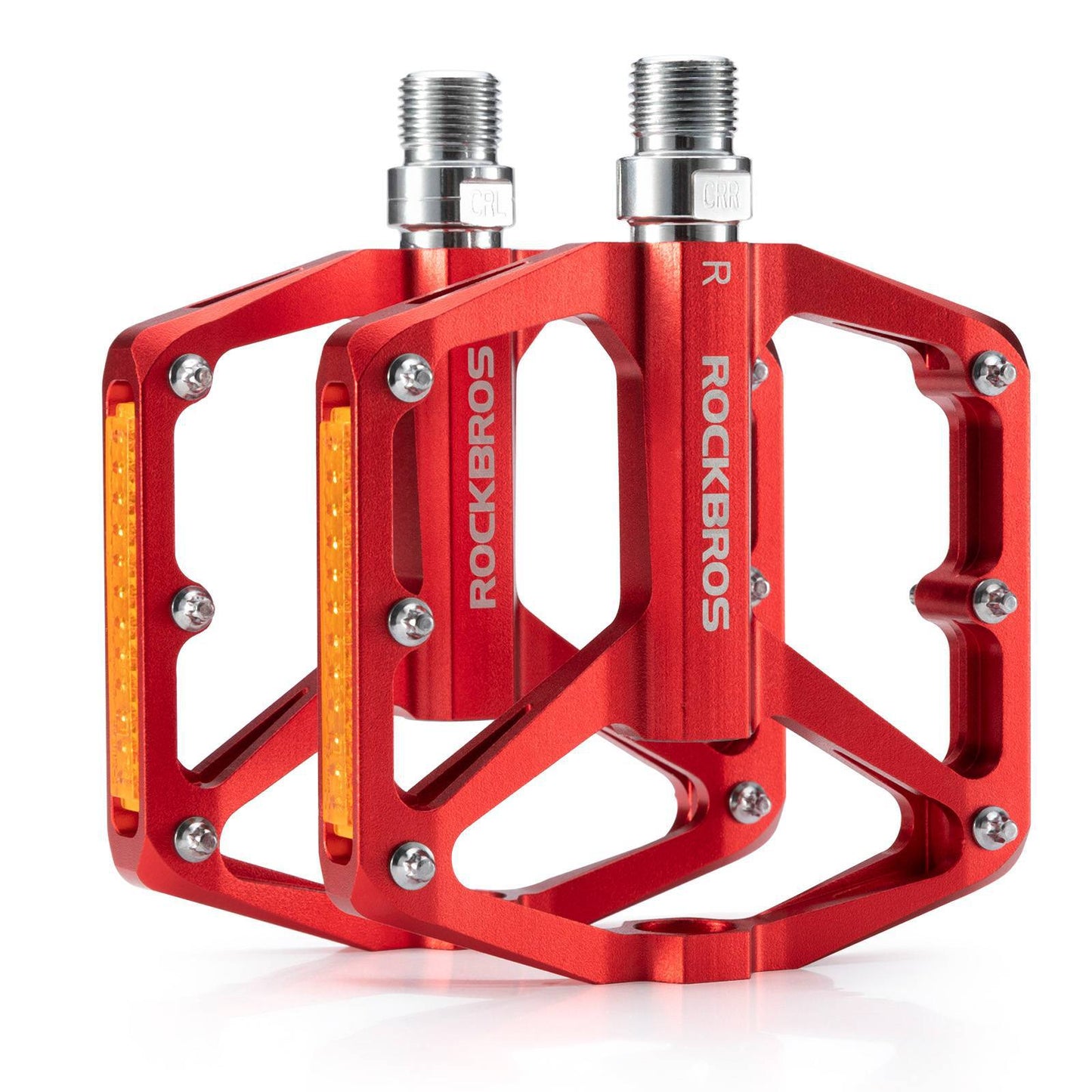 Pedały rowerowe z odblaskami, wykonane ze stopu aluminium, 9/16 cala, ROCKBROS