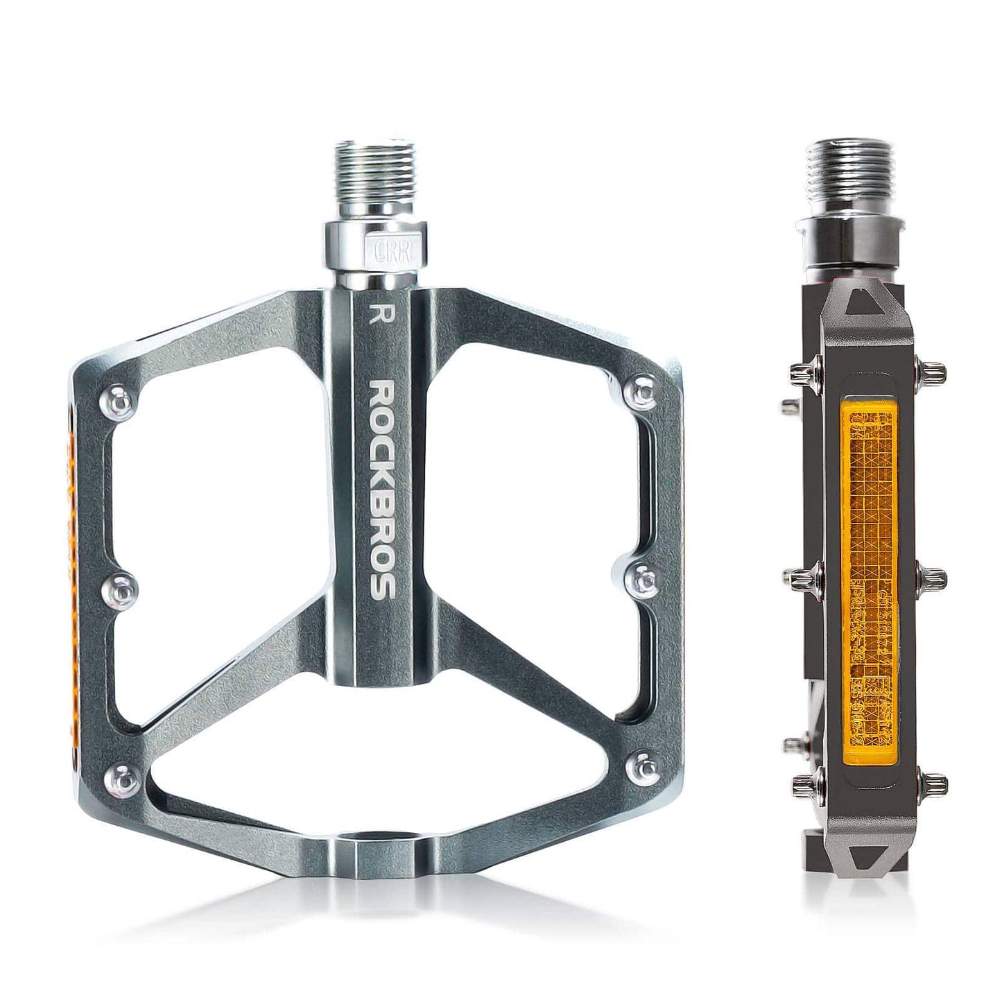Pedały rowerowe z odblaskami, wykonane ze stopu aluminium, 9/16 cala, ROCKBROS