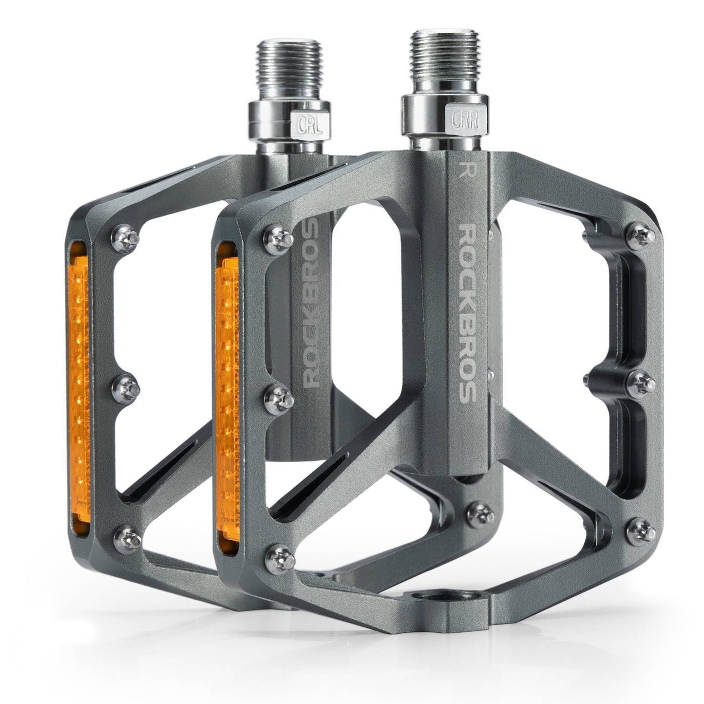Pedały rowerowe z odblaskami, wykonane ze stopu aluminium, 9/16 cala, ROCKBROS