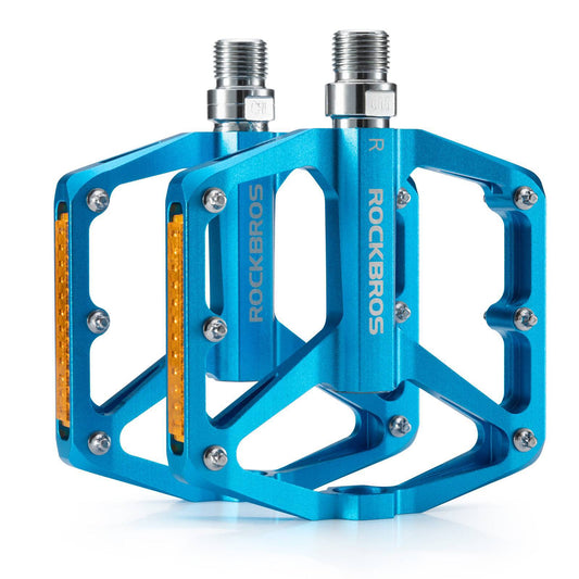 Pedały rowerowe z odblaskami, wykonane ze stopu aluminium, 9/16 cala, ROCKBROS