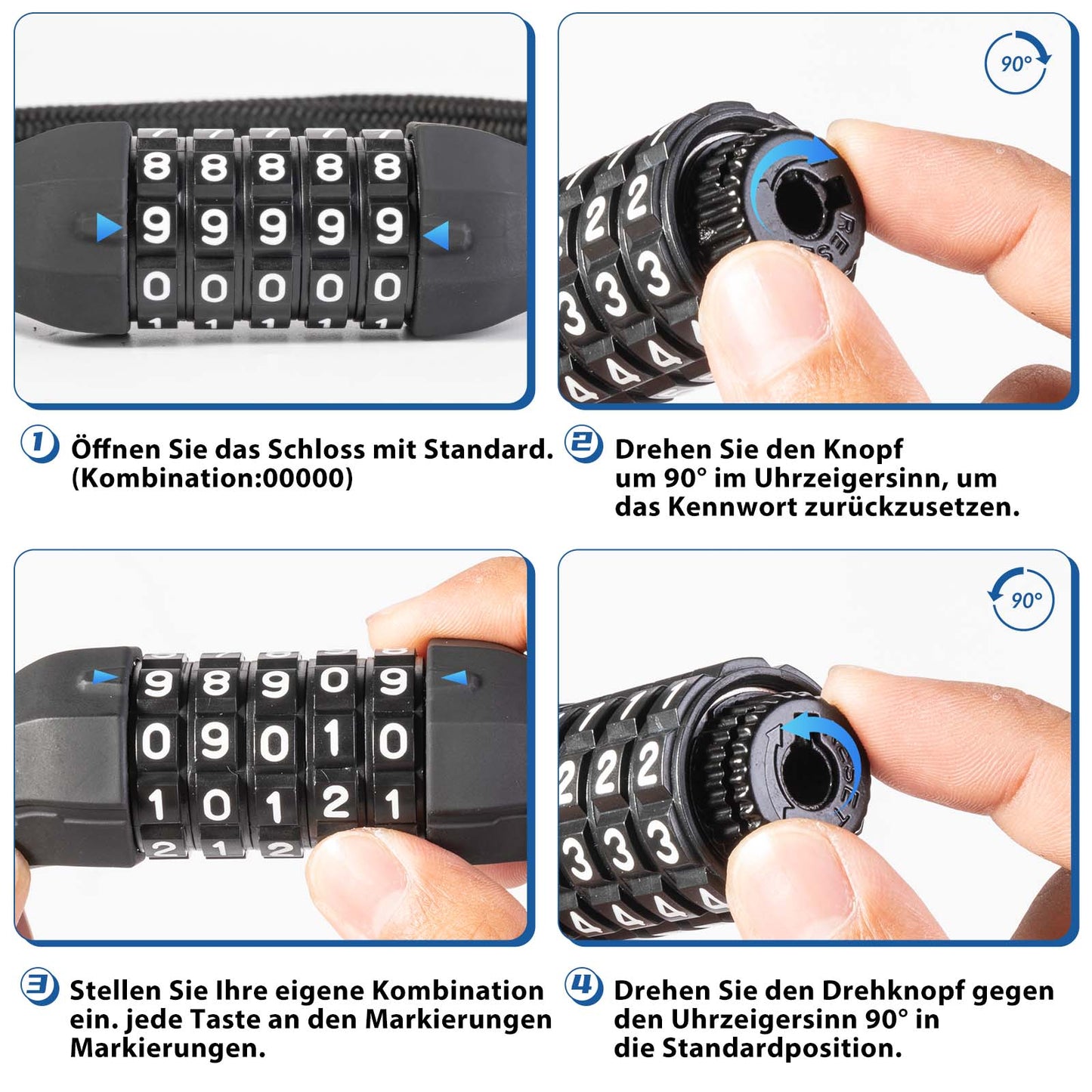 5-cyfrowy zamek szyfrowy do roweru ROCKBROS