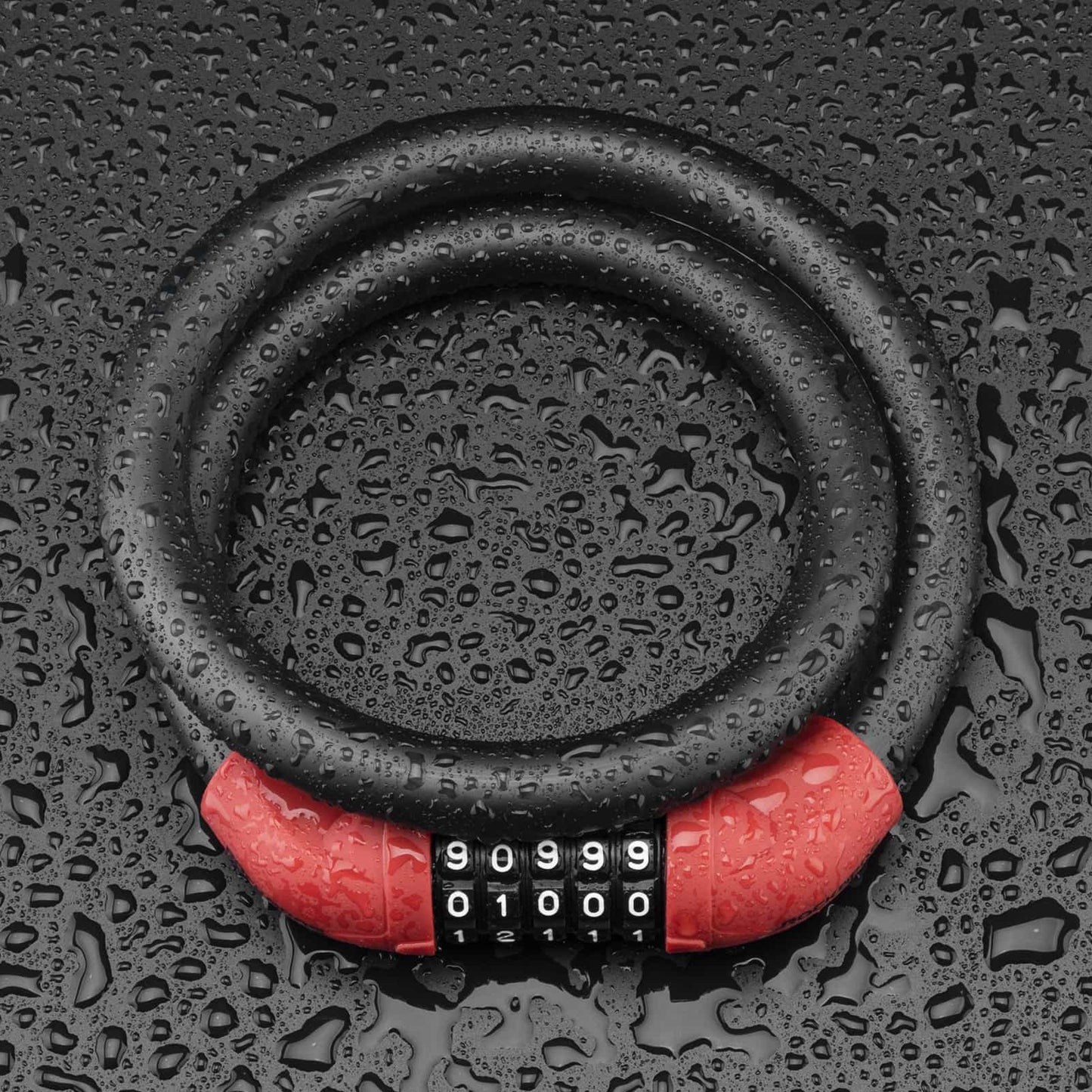 Zapięcie rowerowe, linka zabezpieczająca, zamek szyfrowy z 5-cyfrowym kodem, ROCKBROS